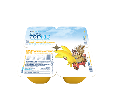 Pasteurized Yogurt TH true YOGURT formula TOPKID Natural banana – malt 60g