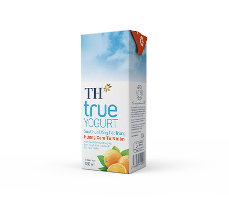 Sữa Chua Uống Tiệt Trùng TH true YOGURT Hương Cam Tự Nhiên