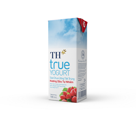 Sữa Chua Uống Tiệt Trùng TH true YOGURT Hương Dâu Tự Nhiên
