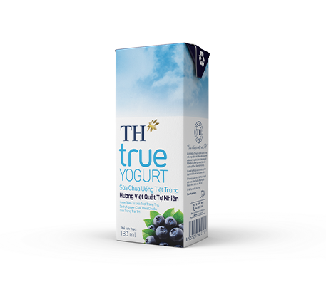 Sữa Chua Uống Tiệt Trùng TH true YOGURT Hương Việt Quất Tự Nhiên