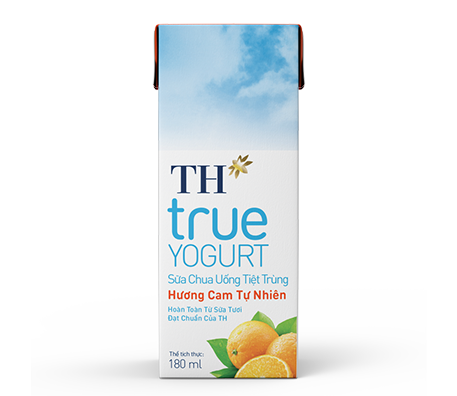 Sữa Chua Uống Tiệt Trùng TH true YOGURT Hương Cam Tự Nhiên