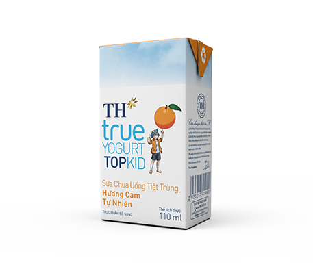 Sữa Chua Uống Tiệt Trùng TH true YOGURT TOPKID Hương Cam Tự Nhiên 110 ml