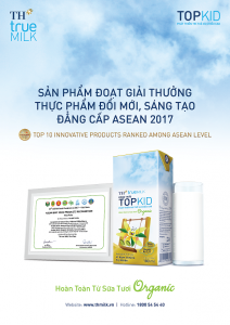 TOPKID – FIRST DAIRY MILK FORMULA IN VIETNAM WIN AWARD FOR INNOVATIVE FOOD AND CREATIVITY OF ASEAN LEVEL