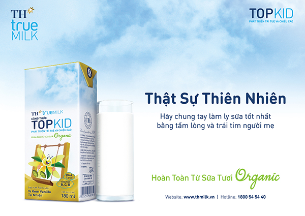 LAUNCHED TH FRESH MILK WITH FORMULA TOPKID COMPLETELY FROM FRESH MILK ORGANIC HEALTHY NATURE LIKE MOM