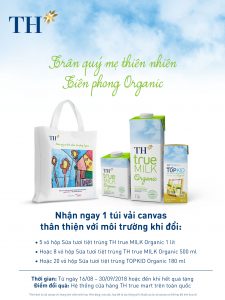 CANVAS BAGS ENVIRONMENTALLY FRIENDLY FOR CUSTOMERS CHANGE BOX TR TRUE MILK ORGANIC