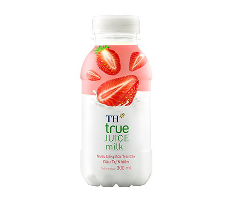 JUICE MILK DRINK NATURAL STRAWBERRY  – TH TRUE JUICE MILK