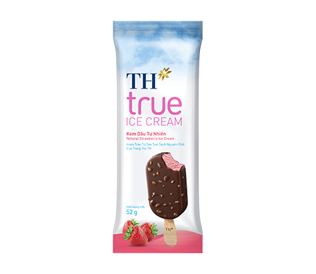 TH true ICE CREAM Natural Strawberry Ice Cream Stick