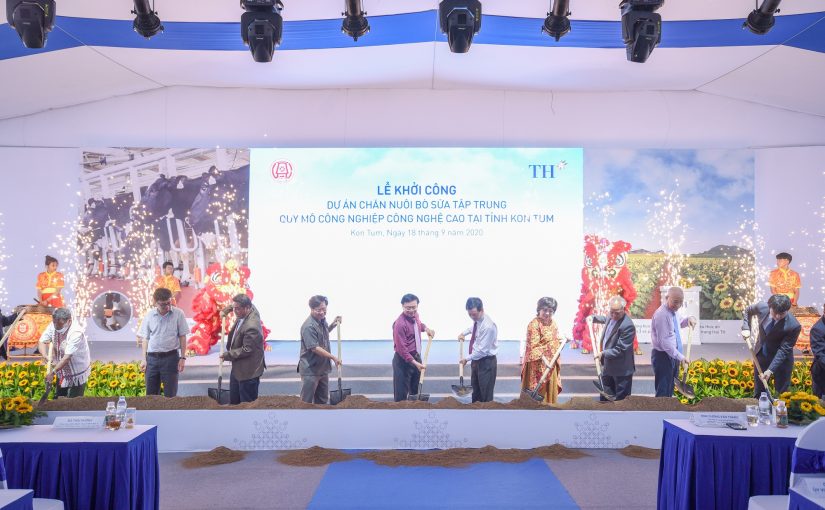 TH Group started the largest high-technology dairy breaker project in Central Highlands at Kon Tum