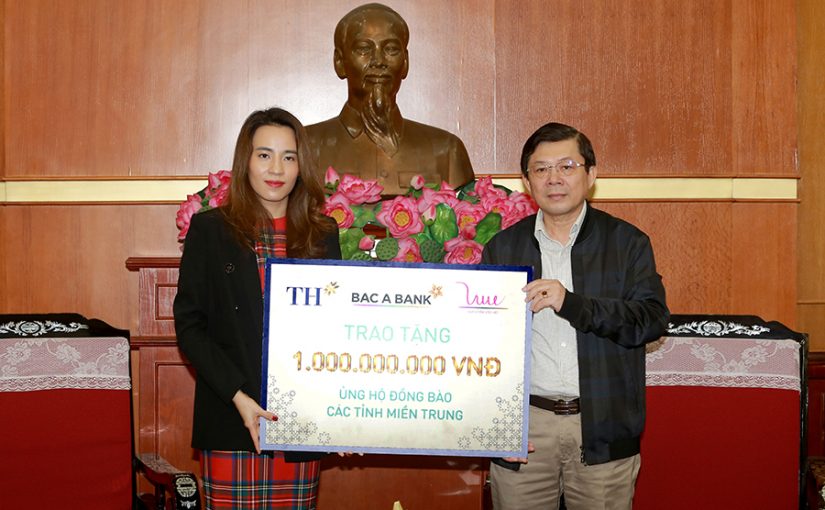 Tập đoàn TH ủng hộ 1 tỉ đồng giúp đồng bào vùng lũ miền Trung