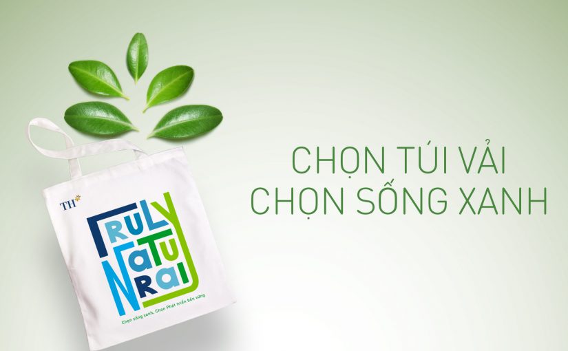 Túi Vải Canvas TH true mart – Giải Pháp Sống Xanh Giảm Thiểu Rác Thải Nhựa Một Lần