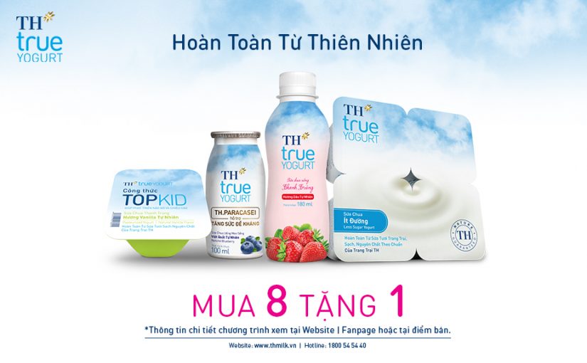 SỮA CHUA TH true YOGURT – MUA 8 TẶNG 1