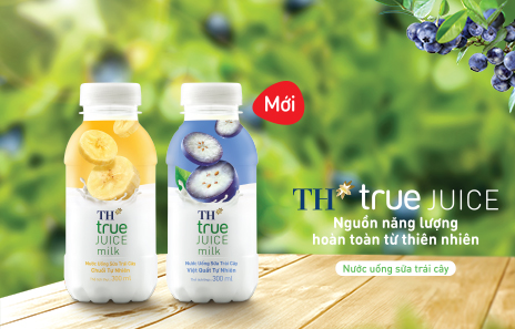 Tập đoàn TH tiếp tục ra mắt Nước uống sữa trái cây Việt Quất Tự Nhiên và Chuối Tự Nhiên TH true JUICE milk