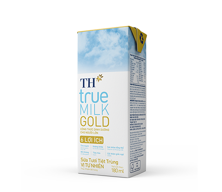 UHT Pure Fresh Milk TH true MILK GOLD 180 ml