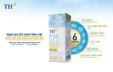 TH true MILK GOLD – SỮA TƯƠI CÔNG THỨC DINH DƯỠNG CHO NGƯỜI LỚN TUỔI ĐẦU TIÊN TẠI VIỆT NAM