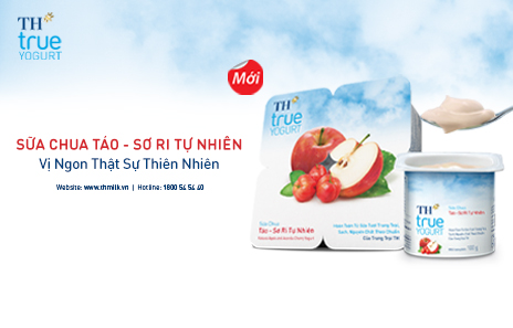 TẬP ĐOÀN TH RA MẮT SỮA CHUA TÁO – SƠ RI TỰ NHIÊN 100 G