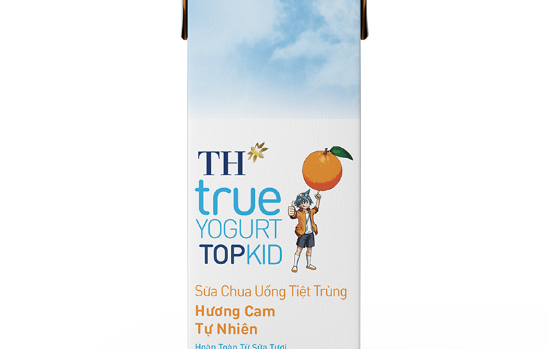 Sữa Chua Uống Tiệt Trùng Hương Cam Tự Nhiên TH true YOGURT TOPKID 180 ml