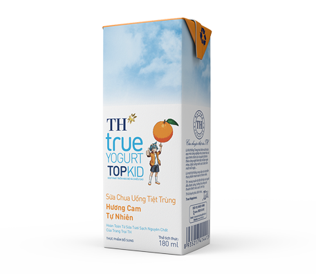 TH true YOGURT TOPKID – UHT Drinking Yogurt Natural Orange Falavor 180 ml