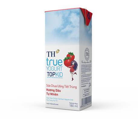 TH true YOGURT TOPKID – UHT Drinking Yogurt Natural Strawberry Falavor 180 ml