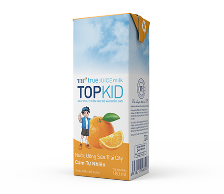 TH true JUICE milk TOPKID – Juice Milk Drink Natural Orange 180 ml