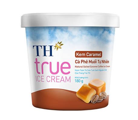 TH true ICE CREAM Natural Salted Caramel Coffee ICE Cream Cup 180 g