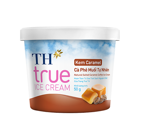 Kem Caramel Cà Phê Muối Tự Nhiên TH true ICE CREAM 50 g