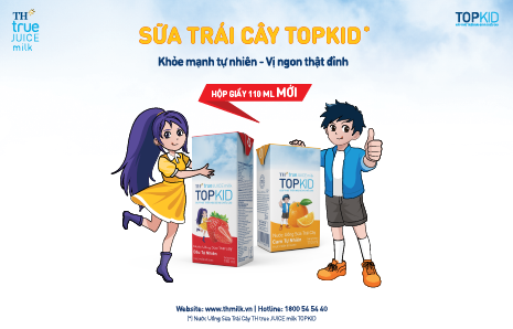 Tập đoàn TH ra mắt nước uống sữa trái cây TH true JUICE milk TOPKID 110 ML