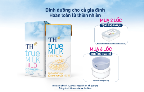CHƯƠNG TRÌNH KHUYẾN MẠI SỮA TƯƠI TIỆT TRÙNG TH true MILK HILO và SỮA TƯƠI TIỆT TRÙNG TH true MILK LIGHT MEAL