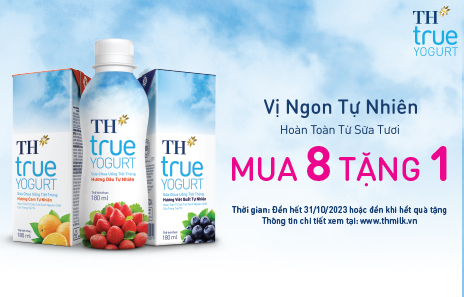 KHUYẾN MẠI MUA 8 TẶNG 1 – SỮA CHUA UỐNG TIỆT TRÙNG TH true YOGURT
