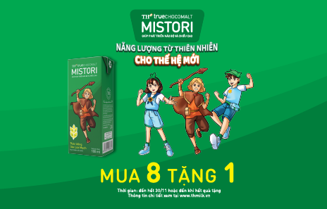 CHƯƠNG TRÌNH MUA 8 TẶNG 1 CỦA TH true CHOCOMALT MISTORI