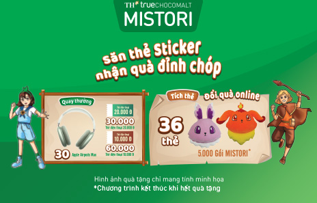 SĂN THẺ STICKER, NHẬN QUÀ ĐỈNH CHÓP