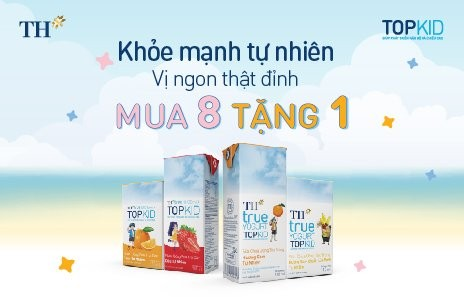 CHƯƠNG TRÌNH KHUYẾN MẠI MUA 8 TẶNG 1 CỦA TH TOPKID