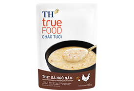 Cháo Tươi Thịt Gà Ngô Nấm TH true FOOD 240 g