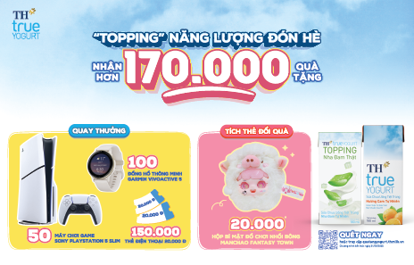 “TOPPING” NĂNG LƯỢNG ĐÓN HÈ NHẬN HƠN 170.000 QUÀ TẶNG