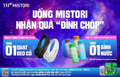 CHƯƠNG TRÌNH UỐNG MISTORI, NHẬN QUÀ “ĐỈNH CHÓP”