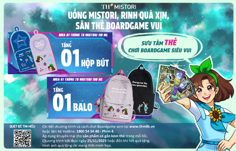 CHƯƠNG TRÌNH “UỐNG MISTORI, RINH QUÀ XỊN, SĂN THẺ BOARDGAME VUI” CỦA TH MISTORI