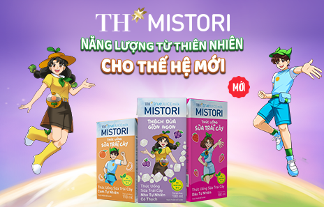 TẬP ĐOÀN TH RA MẮT SẢN PHẨM THỨC UỐNG SỮA TRÁI CÂY TH true JUICE milk MISTORI 180 ML VÀ THỨC UỐNG SỮA TRÁI CÂY CÓ THẠCH TH true JUICE milk MISTORI 180 ML