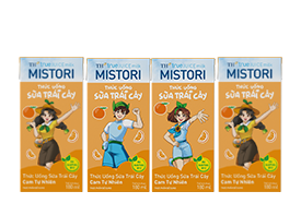 Thức uống Sữa Trái Cây Cam Tự Nhiên TH true JUICE milk MISTORI 180 ml